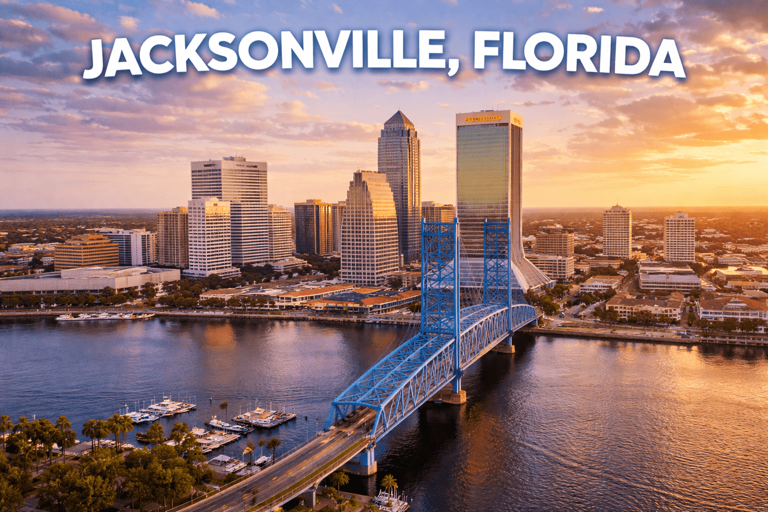Jacksonville, Florida skyline style graphic