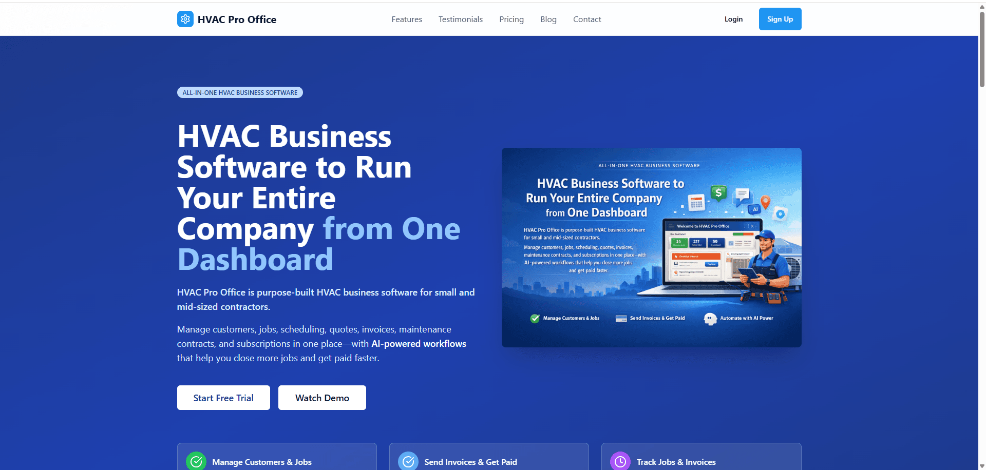 HVAC Pro Office project screenshot